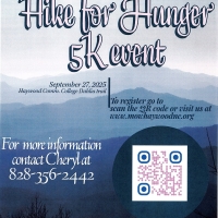 Haywood County Hike For Hunger 5K Event September 27, 2025